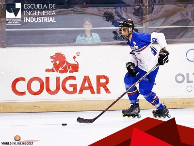 Estudiante de la Escuela de Ingeniería Industrial en los World Roller Games
